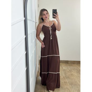 Vestido Longo Marrom
