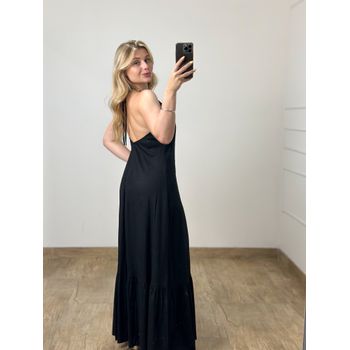 Vestido Linho Preto