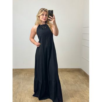 Vestido Linho Preto