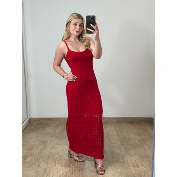 Vestido Modal Longo Vermelho