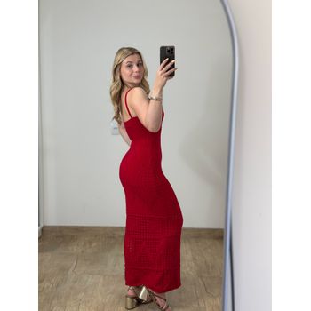 Vestido Modal Longo Vermelho