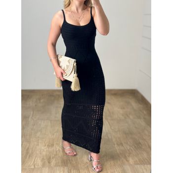 Vestido Modal Longo Preto