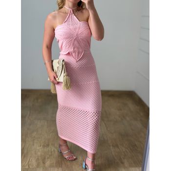 Vestido Modal Flor Rosa