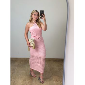 Vestido Modal Flor Rosa