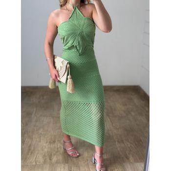 Vestido Modal Flor Verde