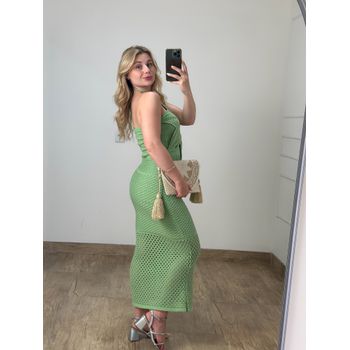 Vestido Modal Flor Verde