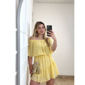 Macaquinho Ombro a Ombro Amarelo Manteiga