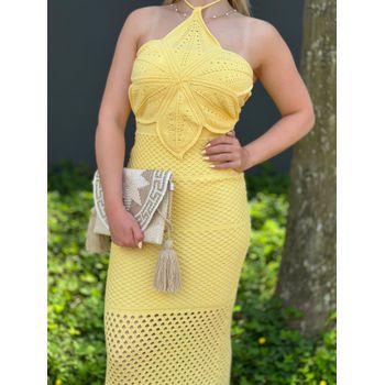 Vestido Modal Flor Amarelo