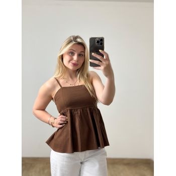 Bata Linho Marrom Café