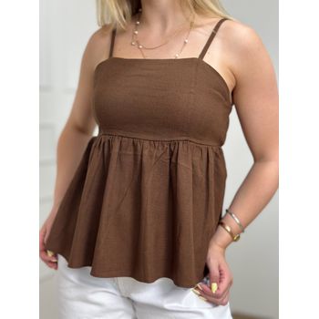 Bata Linho Marrom Café