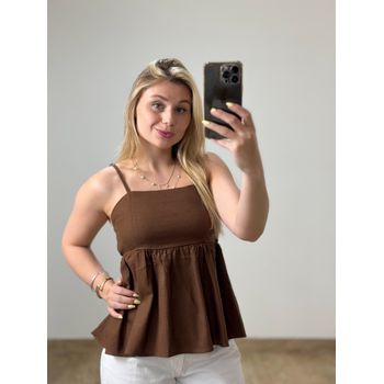 Bata Linho Marrom Café