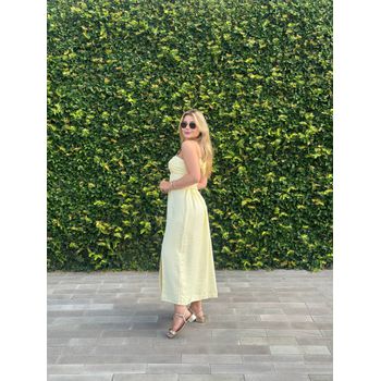 Vestido Midi Marrant Amarelo Manteiga