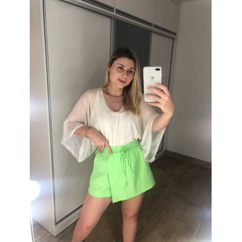 Short de Linho Verde