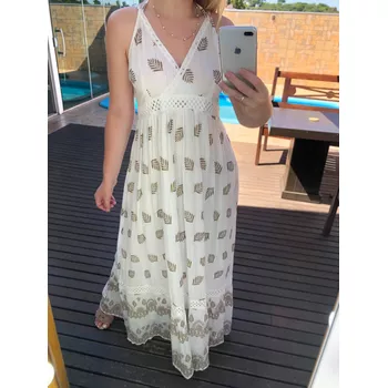 Vestido Longo Folhas