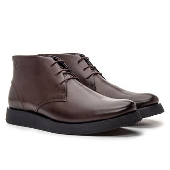 Bota Masculina Ankle Boot Cheville Café - Rambourg | Sapatos em Couro