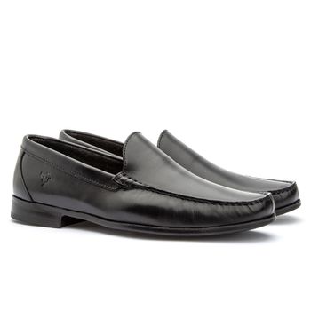 Sapato Masculino Mocassim Em Couro Absolut Preto - Rambourg | Sapatos em Couro