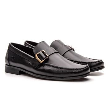 Mocassim Em Couro Absolut Preto Sola de Borracha - Rambourg | Sapatos em Couro