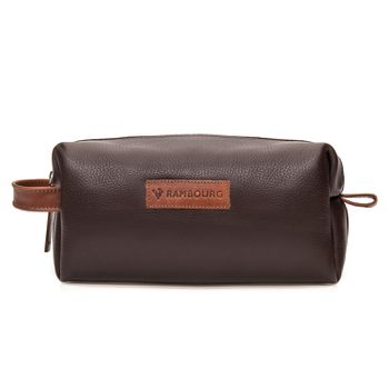 Necessaire Em Couro com 1 Divisória Café - Rambourg | Sapatos em Couro