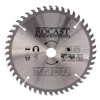 Serra Circular Pastilha Metal Duro Madeira MD 9.1/4polx48 dentes 35,0006 ROCAST - Ritec Máquinas e Ferramentas