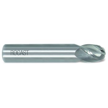 Fresa de Topo Esférico Metal Duro Inteiriça 4 cortes MD 4,00mm 42,0002 ROCAST - Ritec Máquinas e Ferramentas