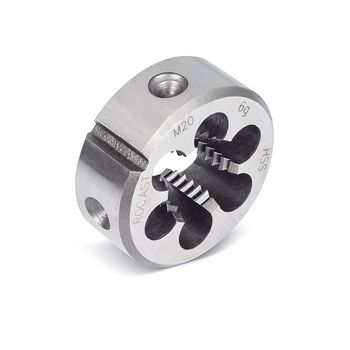 Cossinete Manual Aço Rápido HSS Rosca Métrica Grossa M Bitola M20 13,0015 ROCAST - Ritec Máquinas e Ferramentas
