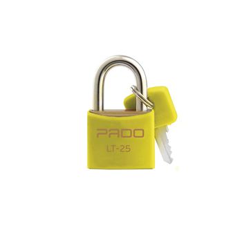 Cadeado Cores Amarelo 25mm - LT-25 - PADO - Ritec Máquinas e Ferramentas