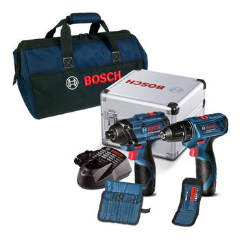 Kit Furadeira/Parafus. GSR 120-Li + Parafus. GDR 120-Li + Bolsa de Transporte - Bosch - Ritec Máquinas e Ferramentas