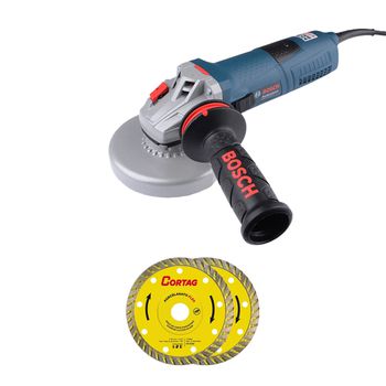Esmerilhadeira 5'' GWS 13-125 CI 1300W 220V + 2 Discos - Bosch - Ritec Máquinas e Ferramentas