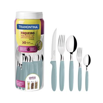 Faqueiro Ipanema em Aço Inox Menta 30 Peças - Tramontina - Ritec Máquinas e Ferramentas