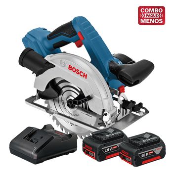 Kit Bosch Serra Circular GKS 18V-57 + 2 Baterias 18V - Bosch - Ritec Máquinas e Ferramentas