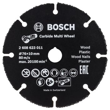 Disco de Corte Multimaterial Bosch para Mini-Esmerilhadeira 76mm - Ritec Máquinas e Ferramentas