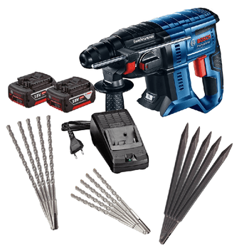 Martelete Perfurador SDS Plus à Bateria GBH 180-Li + Carregador + Baterias + Brindes - Bosch - Ritec Máquinas e Ferramentas