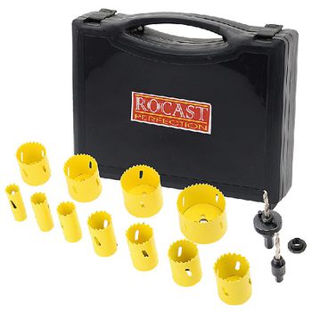 Kit Serra Copo Bimetálica com Dentes Variáveis 14 peças 19a76mm 97,0002 ROCAST - Ritec Máquinas e Ferramentas