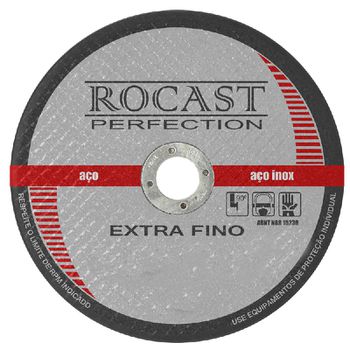 Disco de Corte Extra Fino 4,1/2pol X 1,60mm 134,0003 ROCAST - Ritec Máquinas e Ferramentas