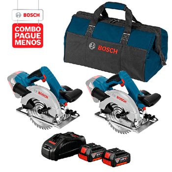 Combo Pague Menos Bosch 18V - Serra Circular GKS 18V-57 + Serra Circular GKS 18V-57, 2 baterias 18V 4,0Ah 1 carregador e... - Ritec Máquinas e Ferramentas