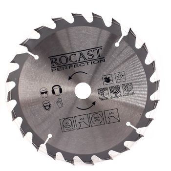 Serra Circular Pastilha Metal Duro Madeira MD 7.1/4polx24 dentes 35,0001 ROCAST - Ritec Máquinas e Ferramentas