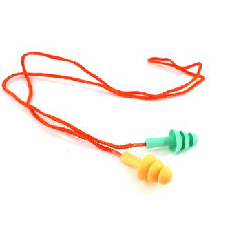 Protetor Auricular Silicone Bicolor Cordão Algodão 15DB PPA 04 PROTEPLUS - Ritec Máquinas e Ferramentas