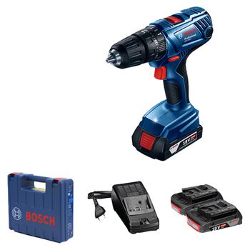 Parafusadeira Furadeira Bosch GSB 180-LI 18V 2 baterias e maleta - Ritec Máquinas e Ferramentas
