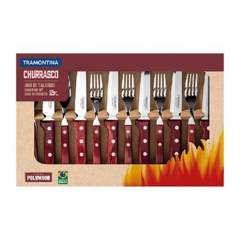 Jogo de Talheres Jumbo 12 Peças Polywood Vermelho - Tramontina - Ritec Máquinas e Ferramentas