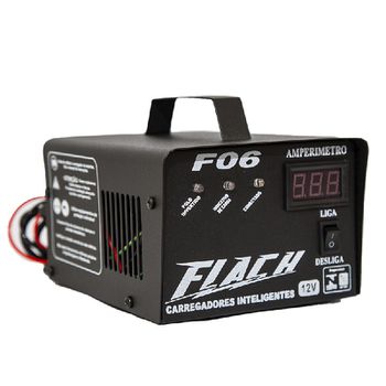 Carregador Inteligente de Bateria 6A-12V Bivolt F06 - Flach - Ritec Máquinas e Ferramentas
