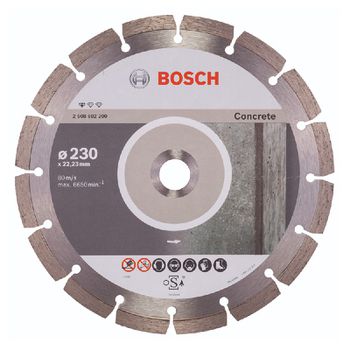 Disco Diamantado Segmentado 230 x 22,23 x 2,3 x 10 mm - BOSCH - Ritec Máquinas e Ferramentas