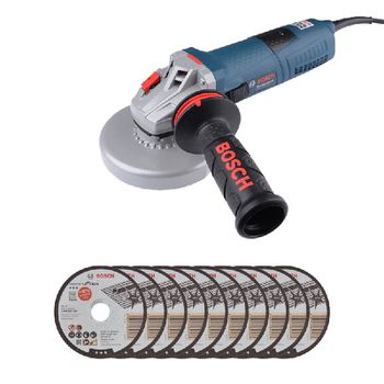 Esmerilhadeira 5'' GWS 13-125 CI 1300W 220V + 10 Discos - Bosch - Ritec Máquinas e Ferramentas