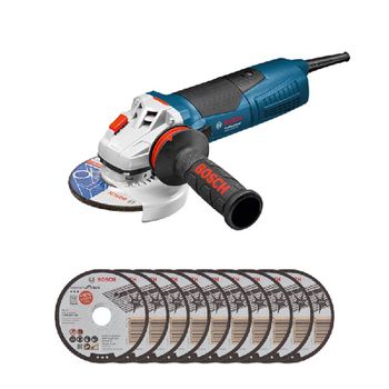 Esmerilhadeira 5'' GWS 17-125 CIE 1700W 220V + 10 Discos - Bosch - Ritec Máquinas e Ferramentas