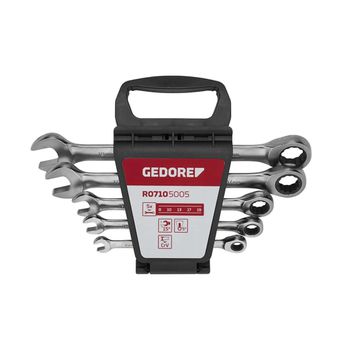 Jogo Chave Combinada com Catraca 8 à 19mm 5 Peças 3300849 - Gedore Red - Ritec Máquinas e Ferramentas