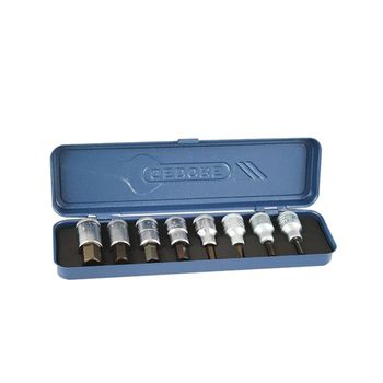 Jogo de Soquetes Hexagonal 1/2'' 4 à 17mm 8 Peças 016201 - Gedore - Ritec Máquinas e Ferramentas