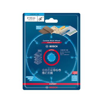 Disco de corte Bosch EXPERT Carbide Multi Wheel 125mm 22,23 mm - Ritec Máquinas e Ferramentas
