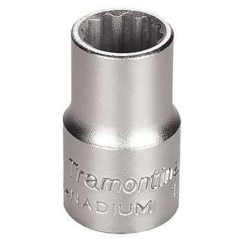Soquete Estriado em Aço Cromo Vanádio 14 mm - Encaixe 1/2'' - Tramontina PRO - Ritec Máquinas e Ferramentas