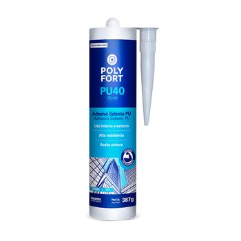 Adesivo Selante PU40 Polyfort Cinza 387g - Pulvitec - Ritec Máquinas e Ferramentas