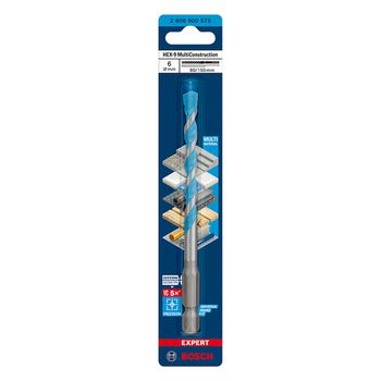 Broca Bosch EXPERT HEX-9 Multiconstruction Diâmetro6x90x150mm - Ritec Máquinas e Ferramentas