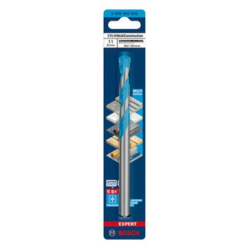 Broca Bosch EXPERT CYL-9 MultiConstruction Diâmetro11 x 90 x 150 mm - Ritec Máquinas e Ferramentas